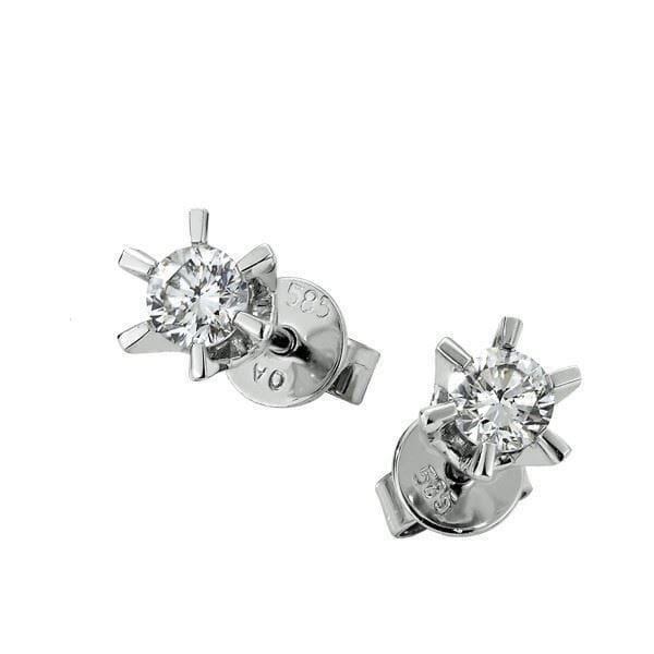 Diamantøredobber Sofia i hvitt gull 0,16 ct -2120716